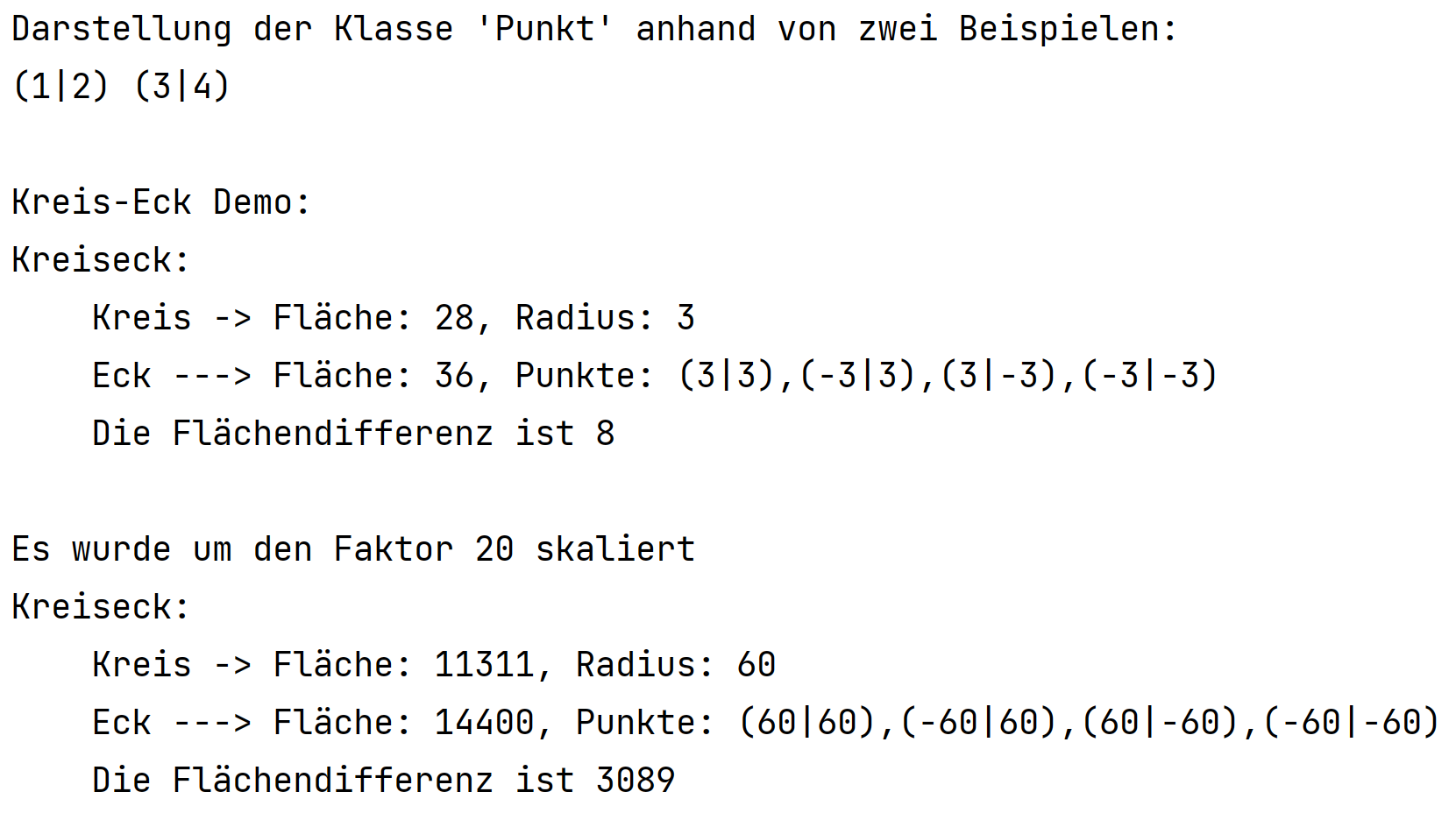 Abb. 2: Ausgabe